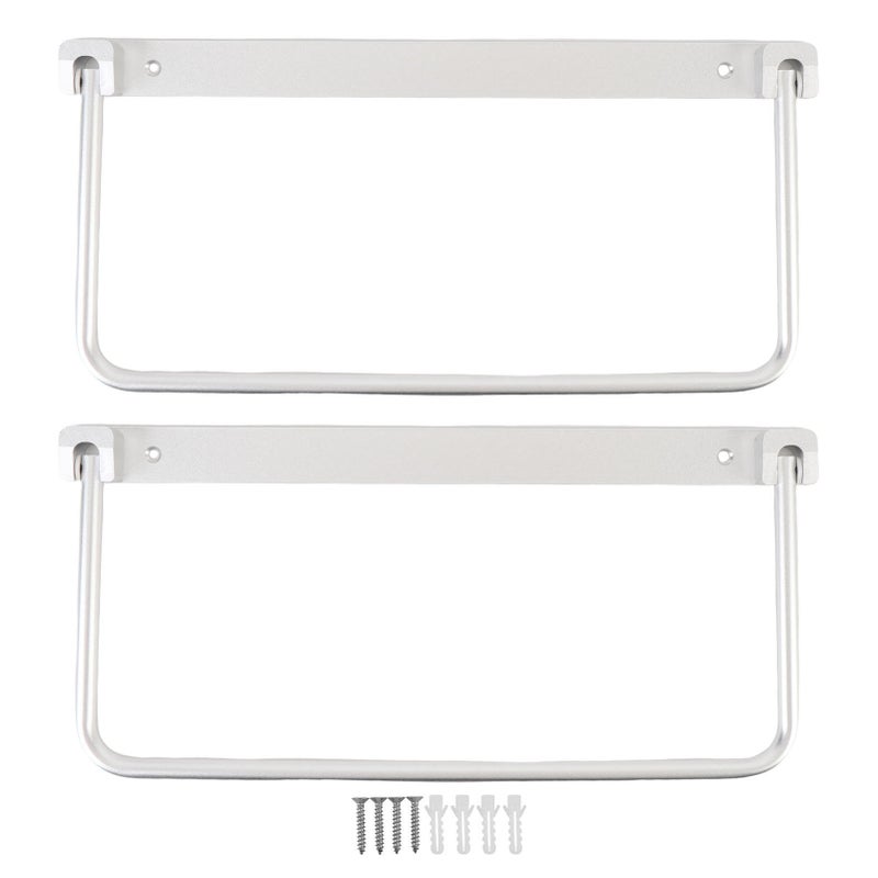 Pair of Foldable RV Shoe Rack Space Saving Aluminium Alloy Wall Mounted Shoe Organizer Hanging Shoe Storage Shelf for RV Silver - Image 1