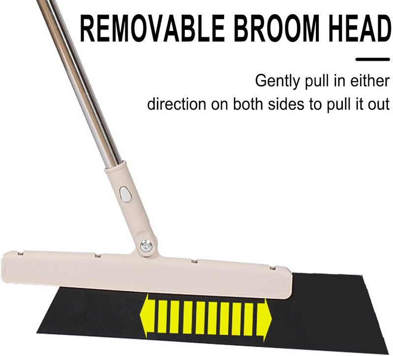 comfrt Multi-Purpose Magic Wiper Sweeping, Multi-Purpose Bathroom Wiper Sweeping, Broom Bathroom Ash Non-Stick Hair Broom for Wet and Dry Bathroom (Coffee) - Image 5