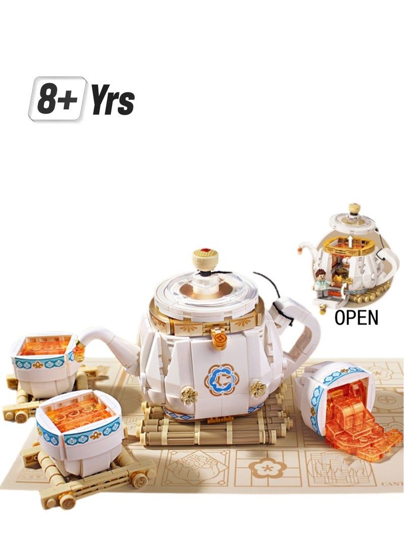 690pcs Aroma Tea Model Set Building Blocks Creative Diy Assembling Building Assembly Toys Children Adult Home Decorations  - Image 1