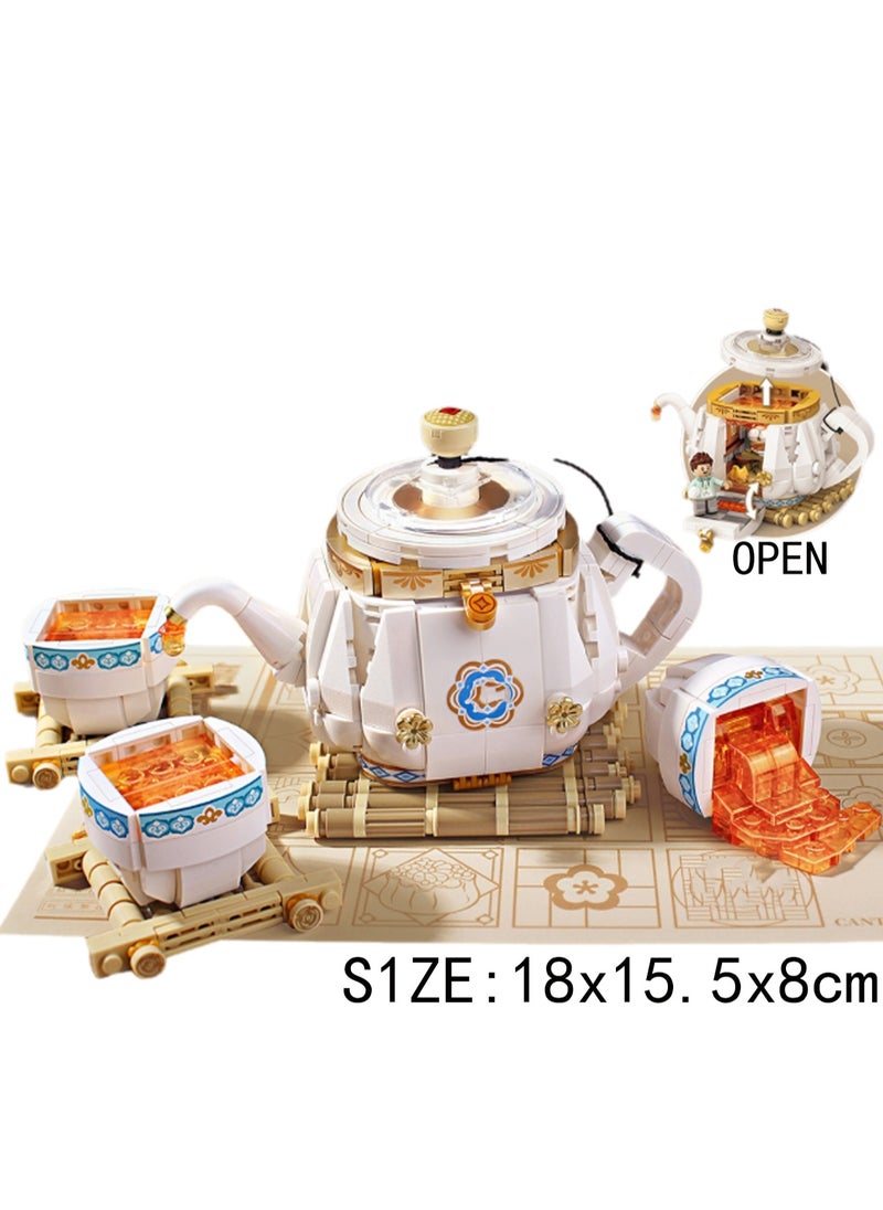 690pcs Aroma Tea Model Set Building Blocks Creative Diy Assembling Building Assembly Toys Children Adult Home Decorations  - Image 2