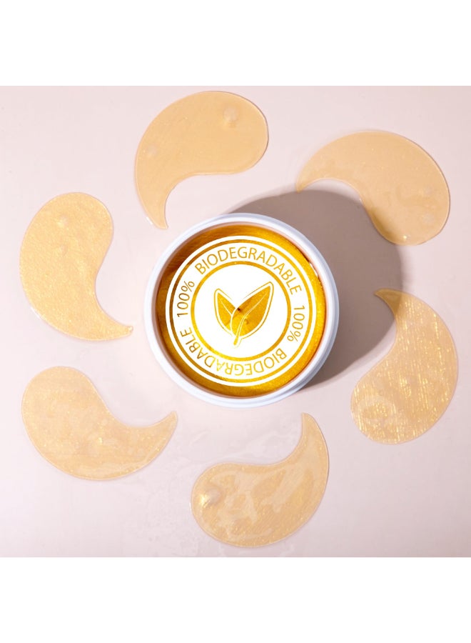 mivida Under Eye Patches 24K Gold with HyaluronicAcid Niacinamide 60 PCs for Under Eye Puffiness Dark Circles Wrinkles - Image 4