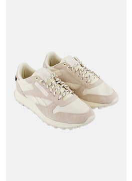 Reebok Men Classic Leather Lace Up Running Shoes, Off White  - Image 1