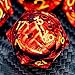 ARUOHHA DND Resin Dice Gazes Eye Dice Liquid Core Flaming RPG Sharp Edged Dice Set with Gift Box Polyhedral D and D Dice Set Compatible with Dungeons Dragons Role Playing Game D20 D12 D10 D8 D6 - Image 2