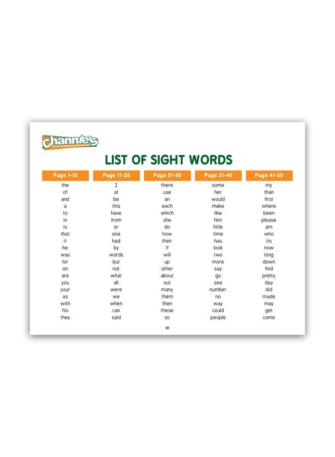 Channie's Channie’s Easy Peasy 100 Sight Words Workbook, Practice Printing, Tracing, and Handwriting, 80 Pages Front & Back, 40 Sheets, Grades Pre-K - 1st, Size 8.5” x 11” - Image 2