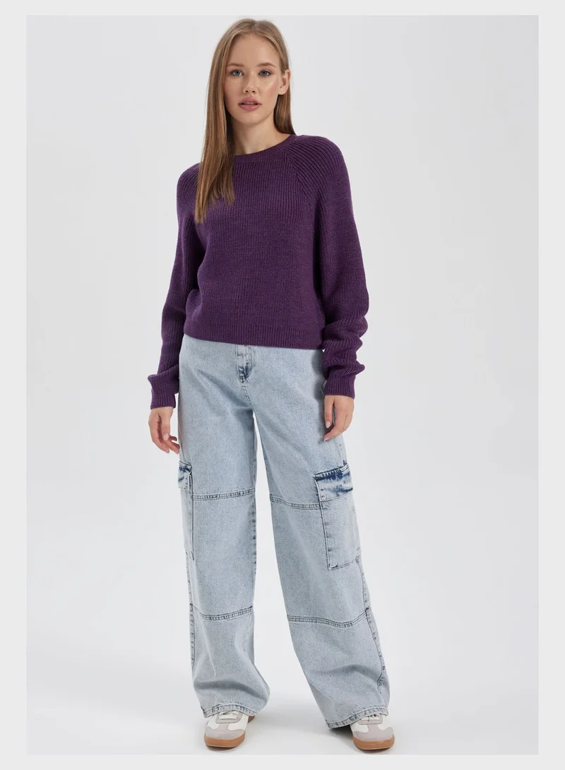 DeFacto Regular Fit Crew Neck Sweater