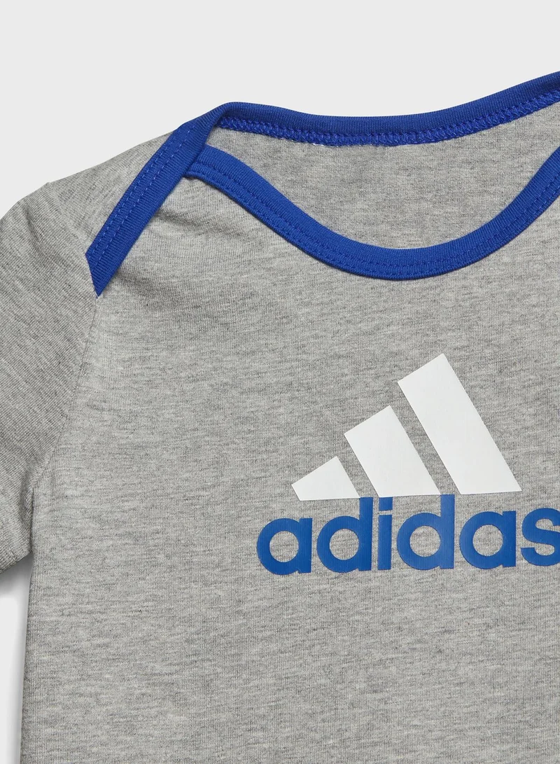 Adidas Essentials Big Logo Bodysuit And Beanie Gift Set Kids