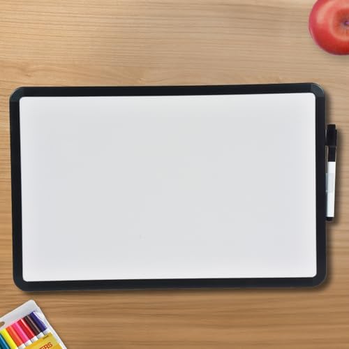 School Smart Dry Erase Board with Marker, Black Frame, 11 x 17 Inches - Image 5