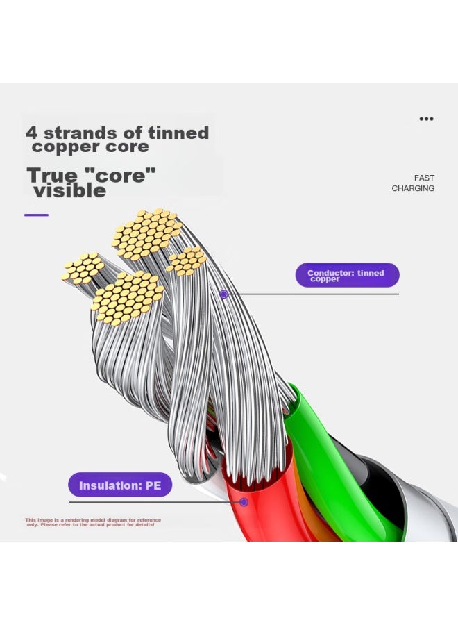 Newmine W Type-c Data Cable, 6a/5a Super Fast Charging, 2 Meters Charging Cord, Compatible With Huawei Mate60 / Por / Mate60 / P60 / Mate40, Honor, Xiaomi - Image 5