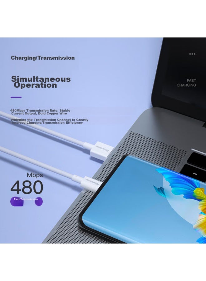 Newmine W Type-c Data Cable, 6a/5a Super Fast Charging, 2 Meters Charging Cord, Compatible With Huawei Mate60 / Por / Mate60 / P60 / Mate40, Honor, Xiaomi - Image 2