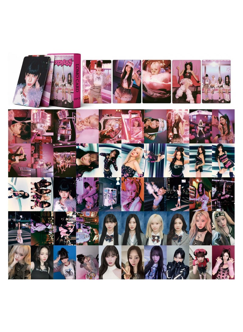 NIBEMINENT 55 Pcs Kpop AESPA Hot Mess Lomo Cards Card For Fans Collection Gifts - Image 2