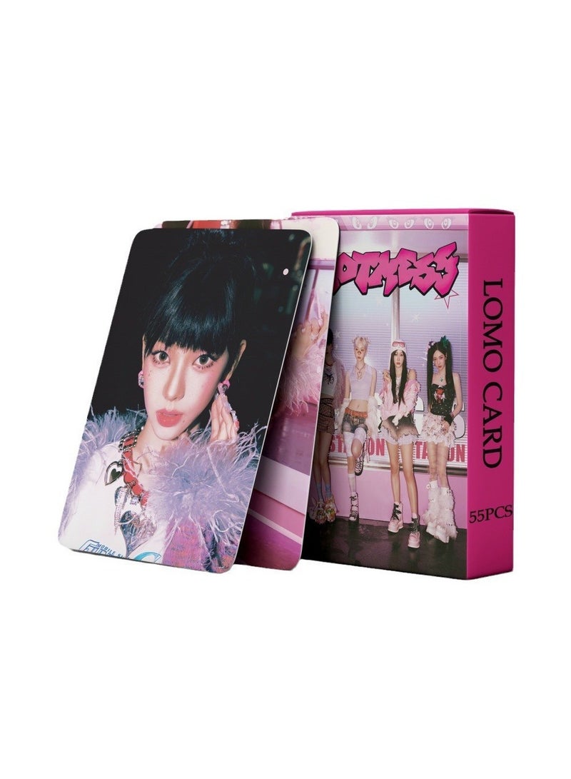 NIBEMINENT 55 Pcs Kpop AESPA Hot Mess Lomo Cards Card For Fans Collection Gifts - Image 1