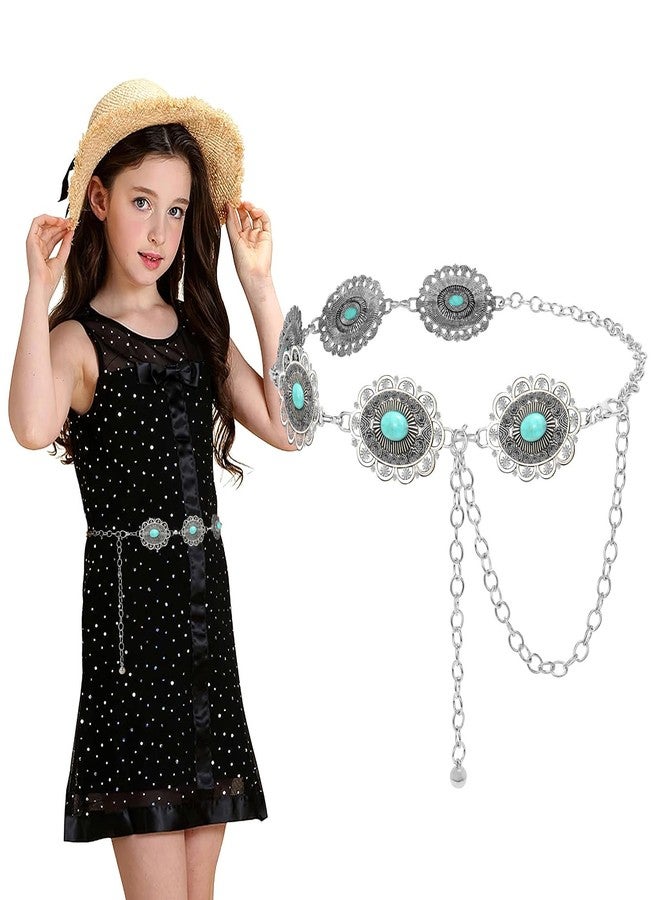WOWOGO Kids Metal Waist Chain Belt Fashion Cute Western Link Belt Chain for Girls Dress Skirts - Image 1
