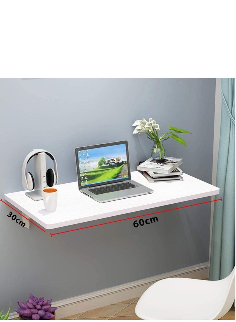 CATANES Folding Table Wall Mounted Computer Desk White 40*60 cm - Image 3