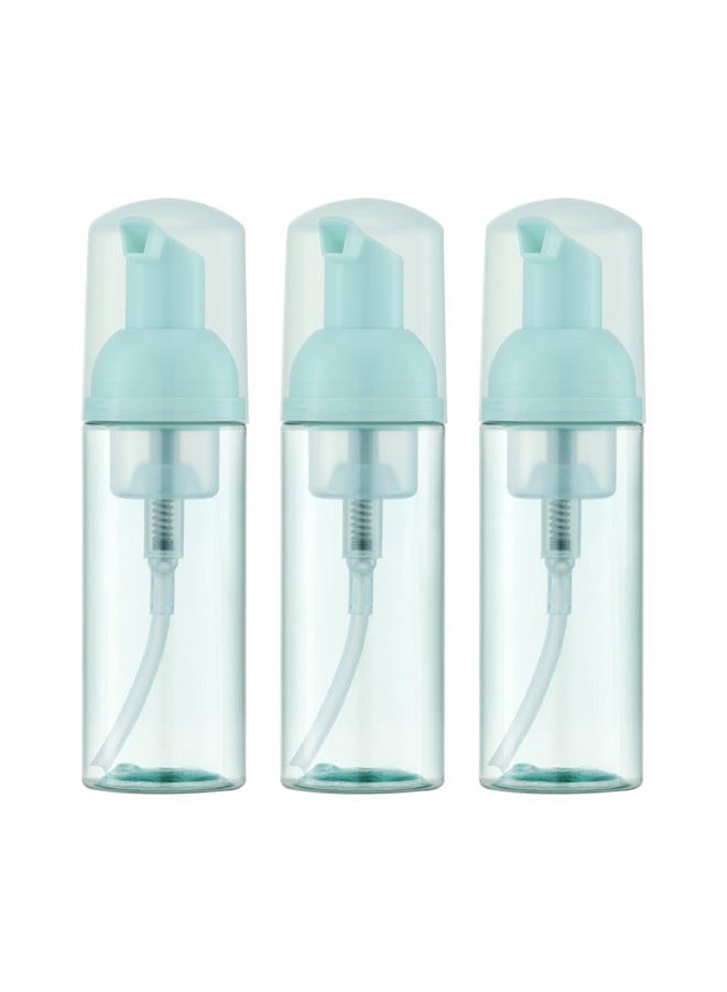 Owlyee 2oz Foam Bottle (3PCS) Empty Foaming Pump Dispenser for Hand Soap, Lash Cleanser, Shampoo to Travel (60ml, Green) - Image 1