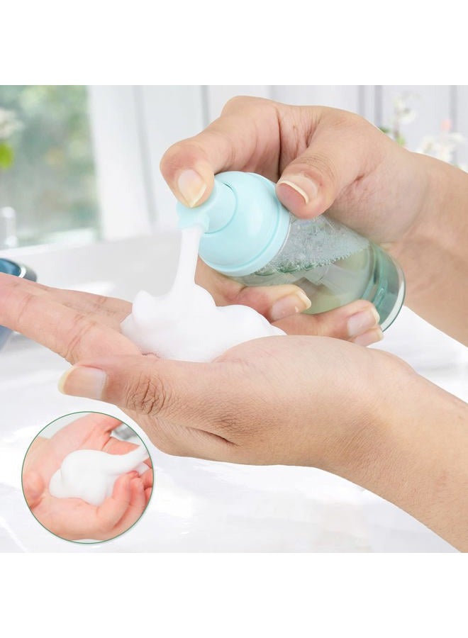 Owlyee 2oz Foam Bottle (3PCS) Empty Foaming Pump Dispenser for Hand Soap, Lash Cleanser, Shampoo to Travel (60ml, Green) - Image 2