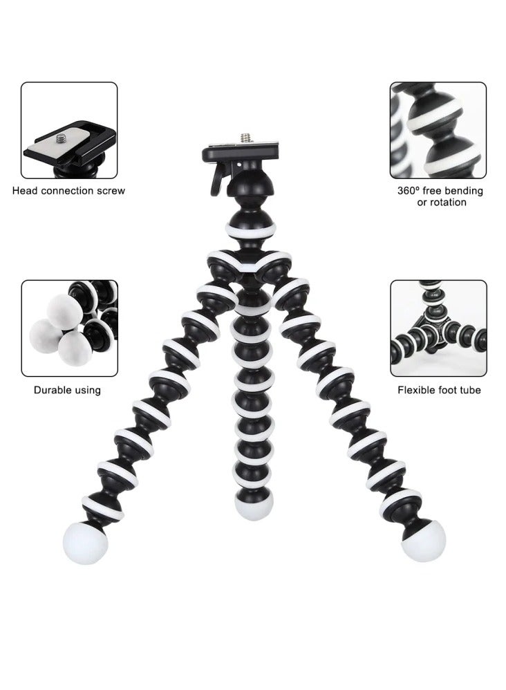 AL RAID Flexible Camera Tripod 360° Bendable Stand with Universal 1/4" Screw Mount for Smartphones, Action Cameras, and DSLRs - Image 2
