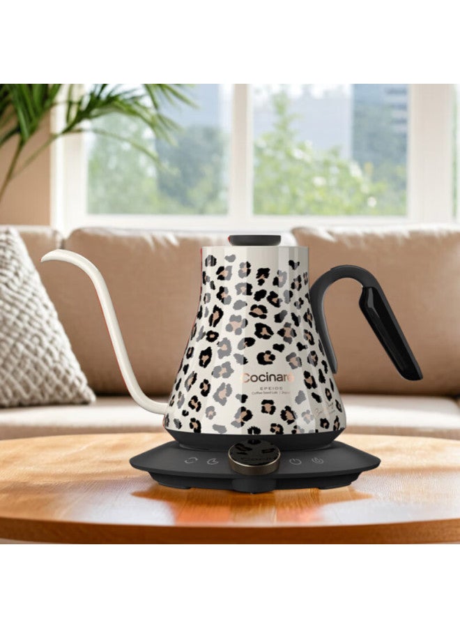 Coccinare Pour-over Coffee Kettle, C-shaped Coffee Temperature Control Pot With Color-changing, Electric Kettle, Hand-drip Coffee Maker, C Smart Pour-over Kettle M9 Pro, Black Panther 0.9l New Year Gift