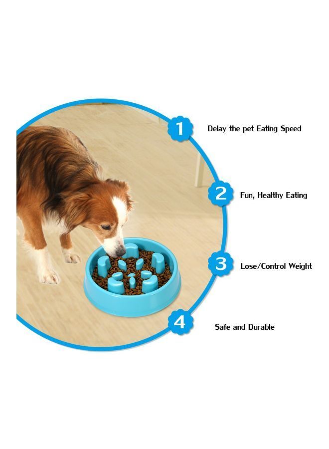 NIBEMINENT Anti-Choke Slow Bowl Feeder Blue 6.5inch - Image 3