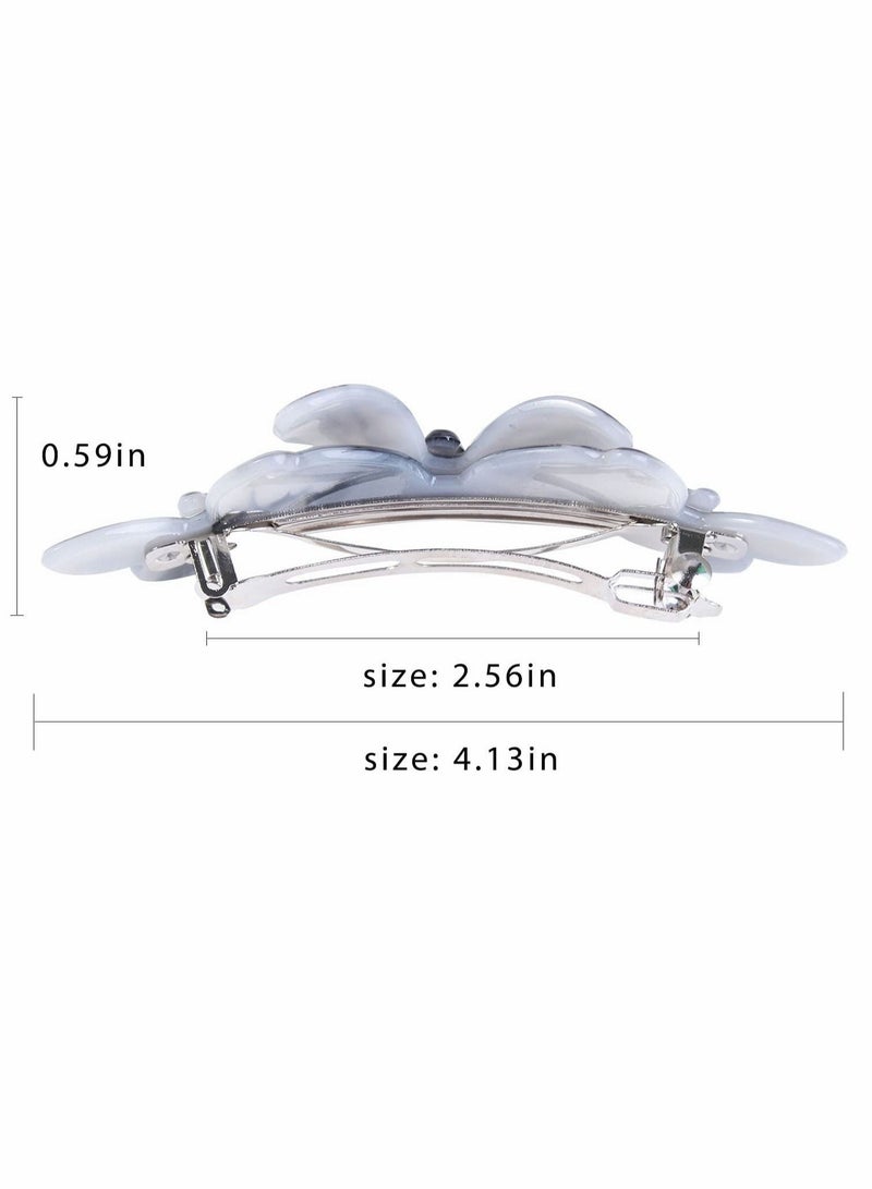 KASTWAVE Butterfly barrettes, Tortoiseshell Hairpin Women's Butterfly, Medium Rectangular Automatic Hair - Image 5