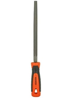 BLACK+DECKER 200Mm 2Nd Cut Bimaterial Handle Steel Triangle File Orange Black Bdht22147 2 Years Warranty  - Image 2
