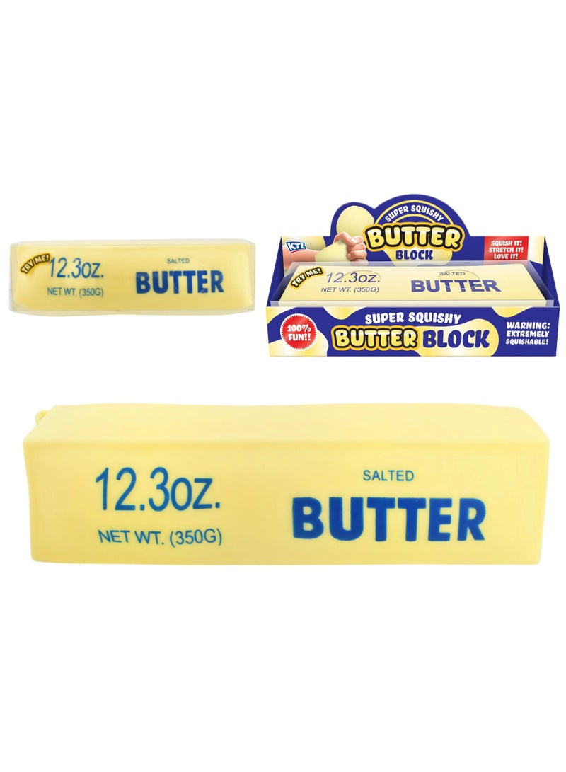 KTL Large Super Squishy Butter Block Toy, 12.3oz Design