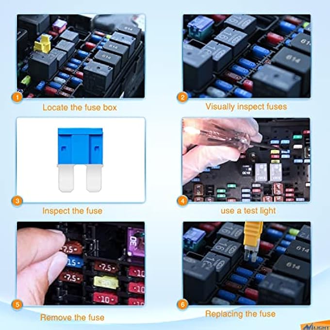 نيلايت مجموعة متنوعة من 105 قطعة من صمامات Micro2 Atr Apt لشفرات السيارات، صمامات بديلة 5A 75A 10A 15A 20A 25A 30A للسيارات مع ساحب الصمامات للسيارات والشاحنات والسيارات الرياضية متعددة الاستخدامات والمركبات الترفيهية، ضمان لمدة عامين - Image 5