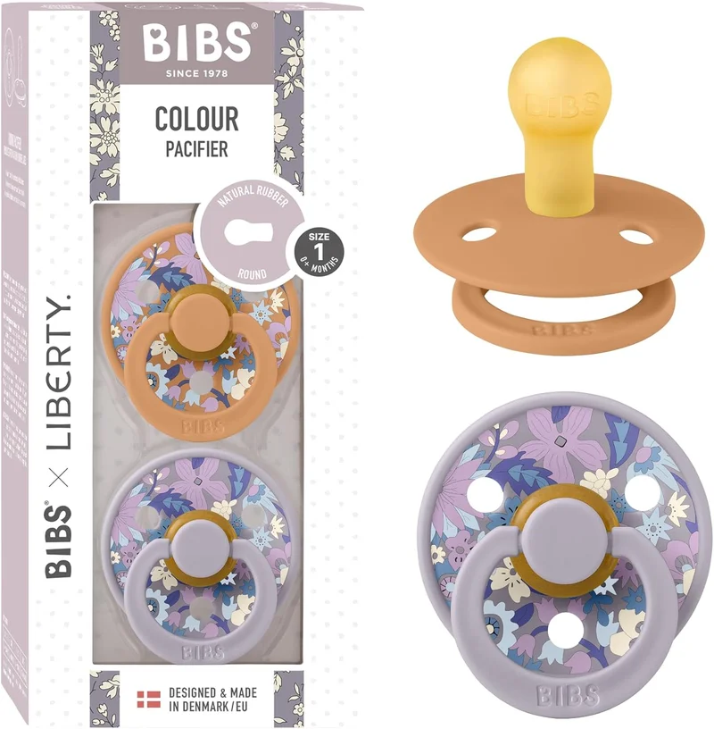 BIBS BIBS x Liberty Baby Pacifier 2-Pack - June Blossom Pumpkin Mix