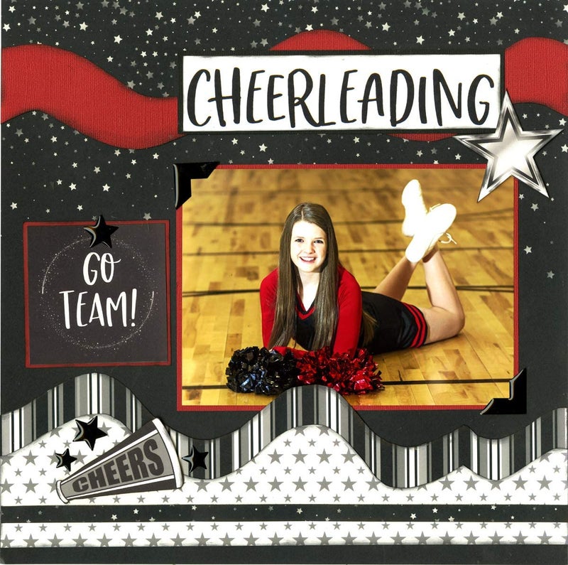 Reminisce Game Day: Cheerleading Collection Scrapbook Kit Paper Crafts, Multi Color Palette - Image 2