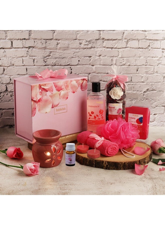 BodyHerbals Rose Bath And Body Care Gift Set For Women And Men| Luxury Skin Care Kit With Spa Accessories | Gift Box Hamper For Couple| 8 Pcs| Luxury Gift For Birthdays, Anniversaries, Christmas And Special Celebrations| 100 % Vegan - Image 1