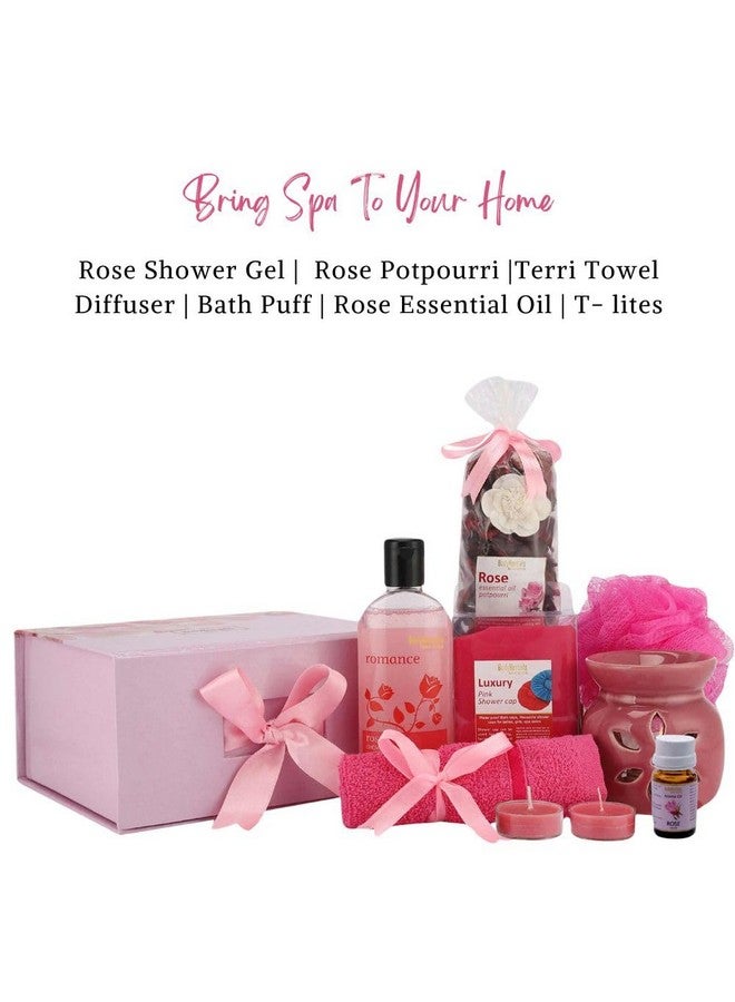 BodyHerbals Rose Bath And Body Care Gift Set For Women And Men| Luxury Skin Care Kit With Spa Accessories | Gift Box Hamper For Couple| 8 Pcs| Luxury Gift For Birthdays, Anniversaries, Christmas And Special Celebrations| 100 % Vegan - Image 3