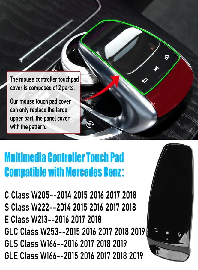Jaronx Compatible with Mercedes Benz Multimedia Touch Pad Cover, Command Touchpad Controller Mouse Cover for C-Class W205/ E-Class W213/ S W222/ GLC W253/ GLS W166/ GLE W166 2014-2019(D Model) - Image 3
