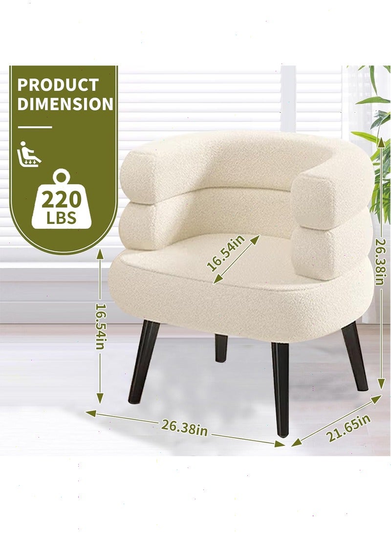 يواوليتي كرسي بوكليه,كرسي تسريحة غرفة نوم، كرسي من القماش مناسب لغرفة النوم وغرفة المعيشة وغرفة الدراسة بأرجل على الطراز الاسكندنافي - Image 5