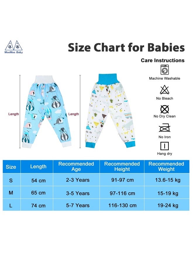 MOEMOE BABY Diaper Pants Waterproof Diaper Short for Boys Potty Training Pants Nighttime Bedwetting Uderwear for Kids Pack of 2  - Image 4