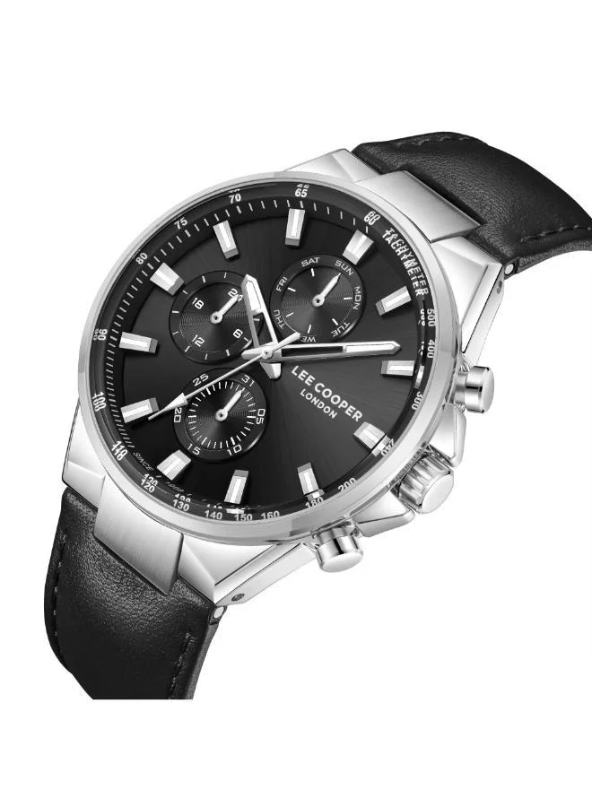 Lee Cooper  Men's Leather MULTIFUNCTION Watch LC08223.351 - 43 mm for Men | Best Price UAE