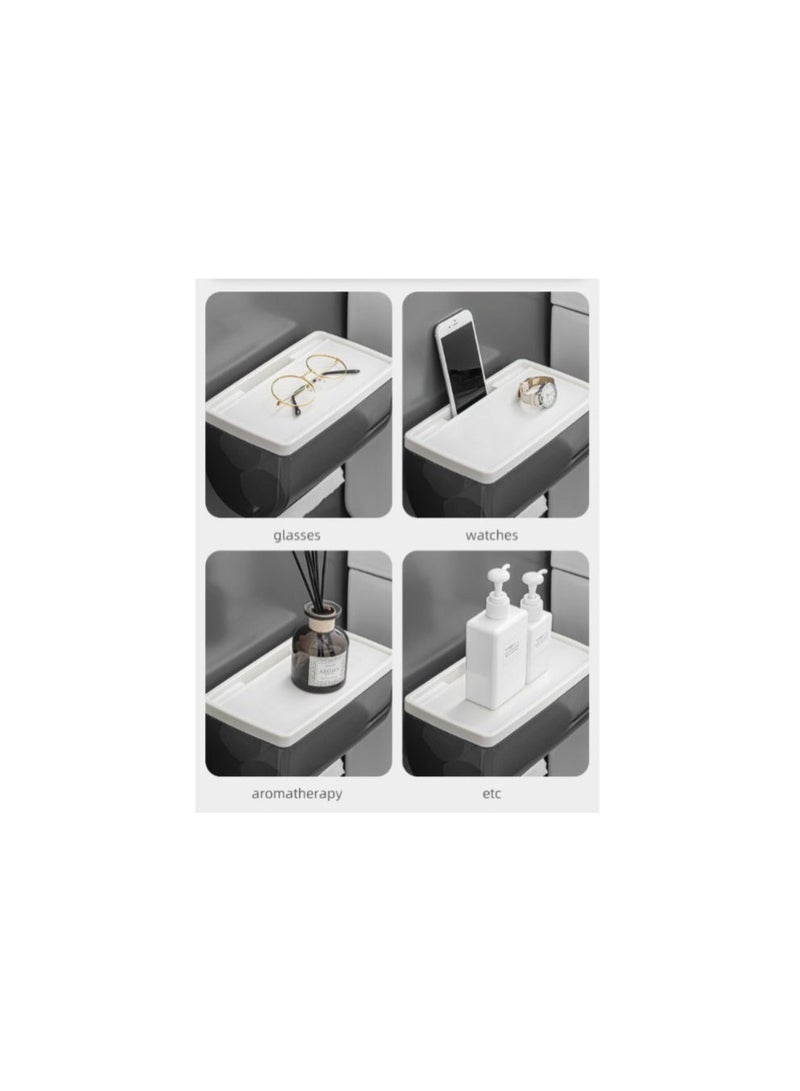 Wall-Mounted Waterproof Tissue Box Dispenser with Storage Shelf – Punch-Free Adhesive Installation - Image 5