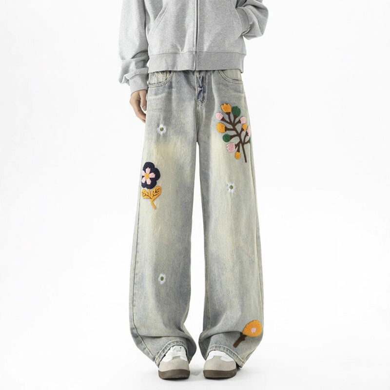 Unisex Classic Denim Jeans Loose Fit Daily Outdoor Wear - Image 4