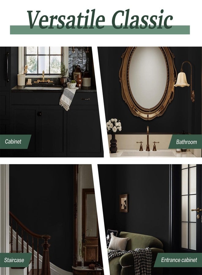 Dimoon 17.7''x118'' Peel and Stick Wallpaper Black Contact Paper for New Environmentally Friendly Materials Thickening Upgrade Embossed Renter Friendly Wall Paper Modern Vinyl Wrap Countertop Bedroom - Image 5