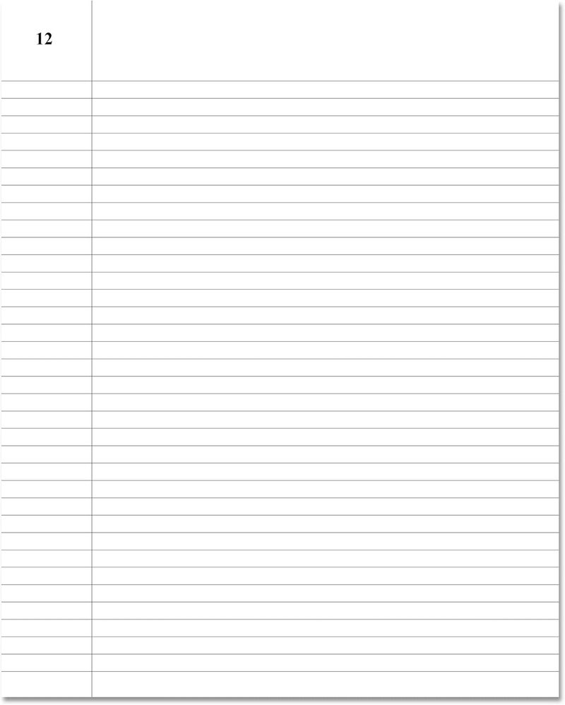 BookFactory Record Book Professional Record and Account Notebook College Ruled Notebook 96 Ruled Pages 8 x 10 Section Sewn Hardbound RA096SRSALKMST15 - Image 4