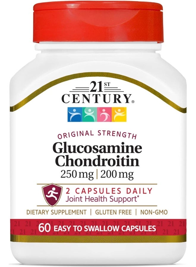 21st Century Glucosamine 250 Mg Chondroitin 200 Mg Original Strength 60 (Easy Swallow) Capsules  - Image 1