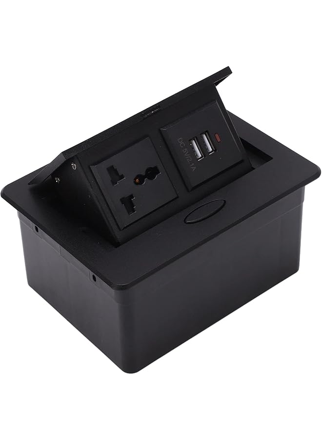 PROMASS مأخذ طاولة برومس مضاد للماء من سبائك الألمنيوم مع 2 منفذ USB لغرفة المؤتمرات - Image 1