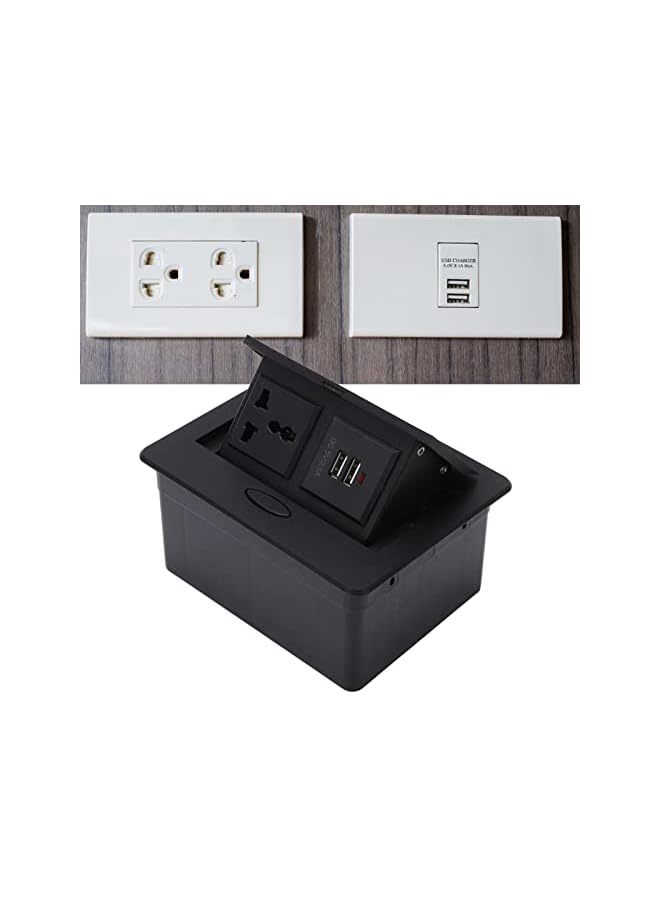 PROMASS مأخذ طاولة برومس مضاد للماء من سبائك الألمنيوم مع 2 منفذ USB لغرفة المؤتمرات - Image 5