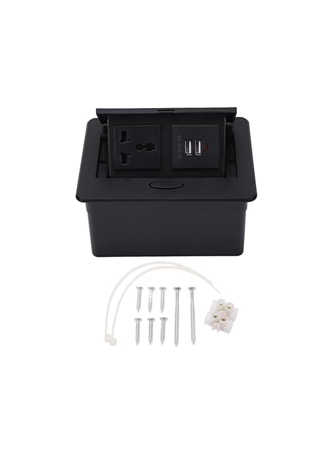 PROMASS مأخذ طاولة برومس مضاد للماء من سبائك الألمنيوم مع 2 منفذ USB لغرفة المؤتمرات - Image 2