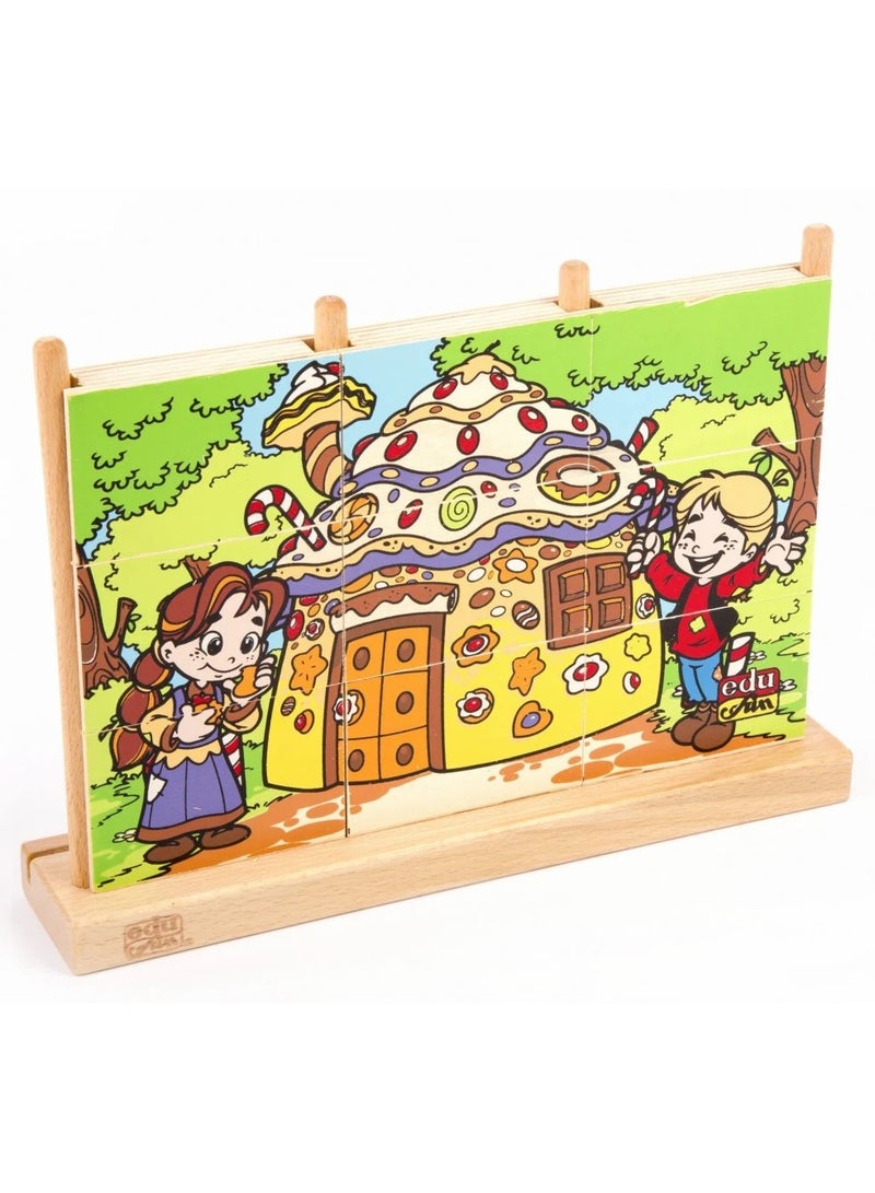 Hansel & Gretel Story Puzzle – 9-Piece Educational Jigsaw for Kids