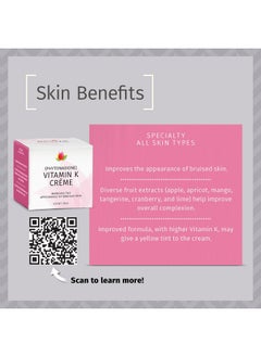 Reviva Labs Vitamin K Crème For Bruising, Under-Eye Dark Circles, And Wrinkles With Soybean Oil And Natural Fruit Extracts - 2 Oz, For Skin And Face  - Image 2