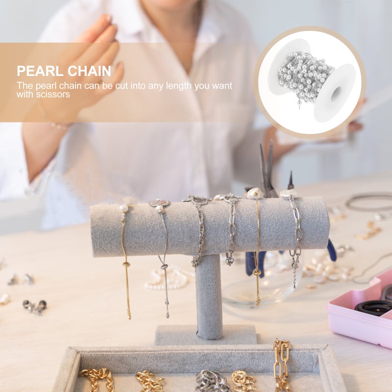 2 Rolls of Chain DIY Supply Adornment Accessory Bracelet Material - Image 4