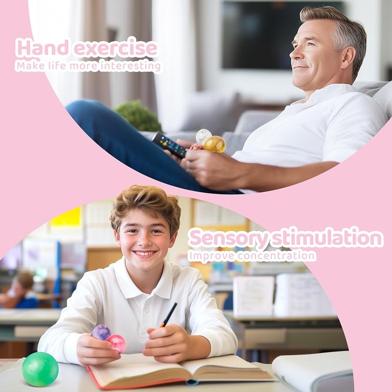 JOYIN 24 Pcs Squeeze Sensory Stress Balls, Autism Sensory Squishy Toys Stress Balls for Adults Kids, Autism Hyperactivity, Stress Relieve - Image 4