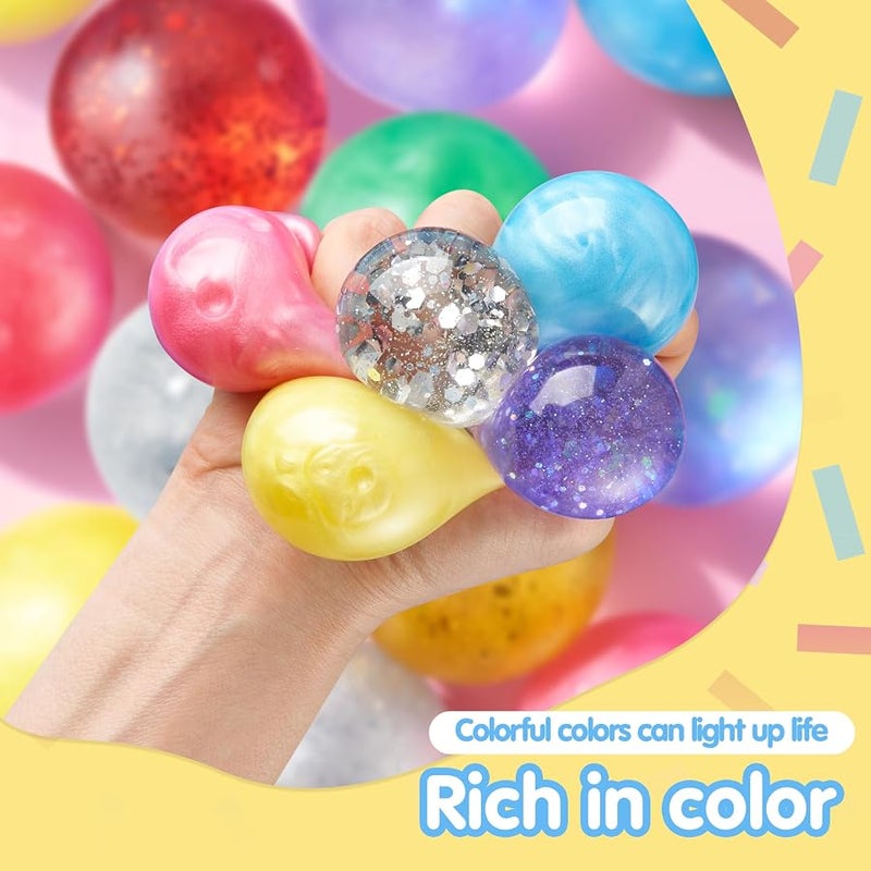 JOYIN 24 Pcs Squeeze Sensory Stress Balls, Autism Sensory Squishy Toys Stress Balls for Adults Kids, Autism Hyperactivity, Stress Relieve - Image 2