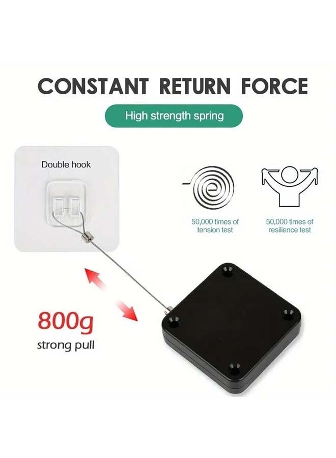 Non-perforated Automatic Sensing Door Closer Multifunctional Automatic Door Closer Automatic Door Closer For Household And Commercial Use With Pull Cord Type Door Closer - Image 2