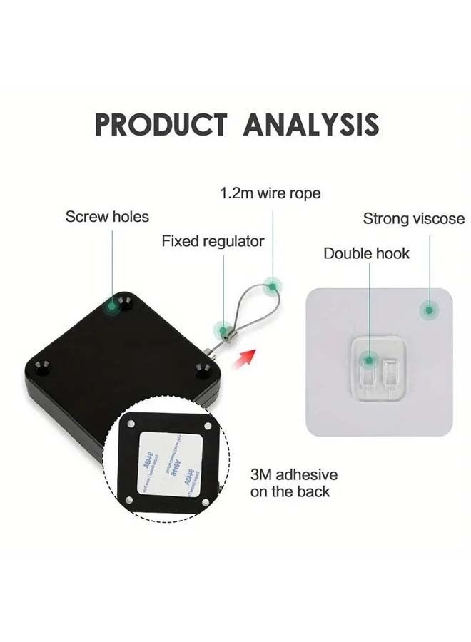 Non-perforated Automatic Sensing Door Closer Multifunctional Automatic Door Closer Automatic Door Closer For Household And Commercial Use With Pull Cord Type Door Closer - Image 3