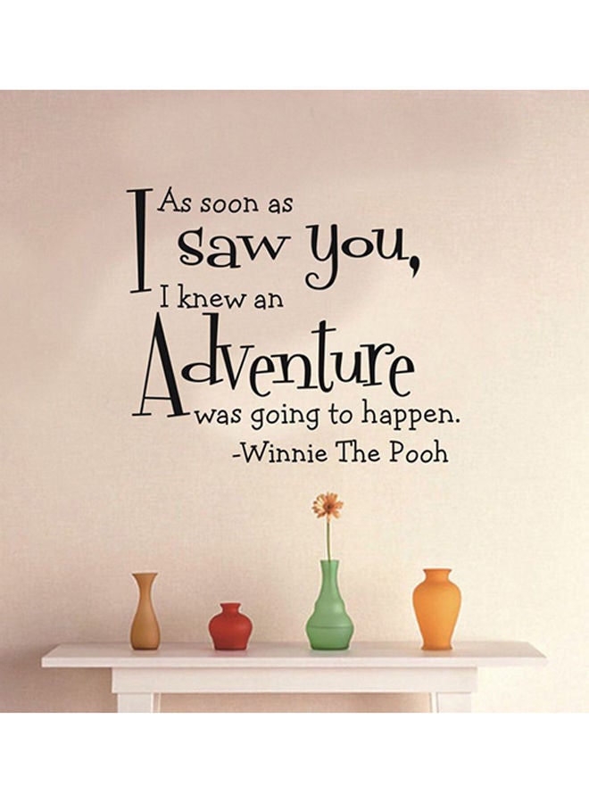 NIBEMINENT Creative English Quotes Wall Sticker Black 50 x 60cm - Image 1